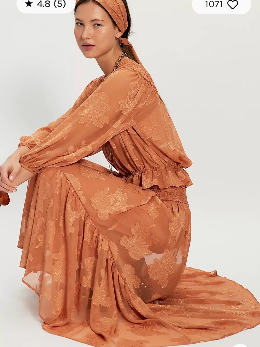 Free People On The Horizon Jacquard Maxi Skirt Set NWT